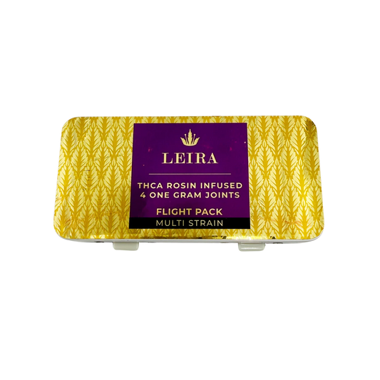 Flight Pack - Rosin Infused by Leira – flight pack of 4 rosin-infused THCA prerolls with potent effects