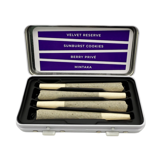 Flight Pack - Full Flower by Leira – flight pack of 4 organic THCA prerolls featuring premium strains