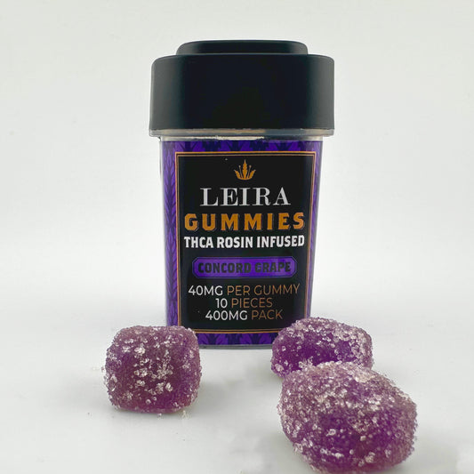 Leira Vegan THCA Hash Rosin Infused Gummies 40mg