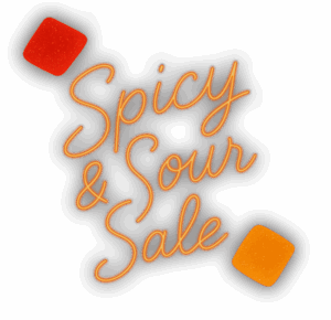 Spicy Sweet Live Rosin Gummies - Site-wide Sale Spicy Sour neon text promoting a live rosin gummies sale