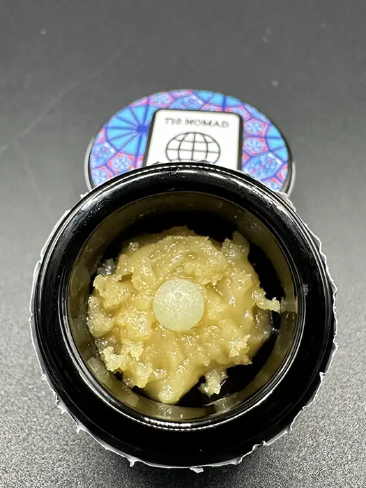 710 Nomad Moroccan Peaches 710 Nomad Moroccan Peaches jar, open