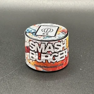 Smash Burger hash rosin container, from front