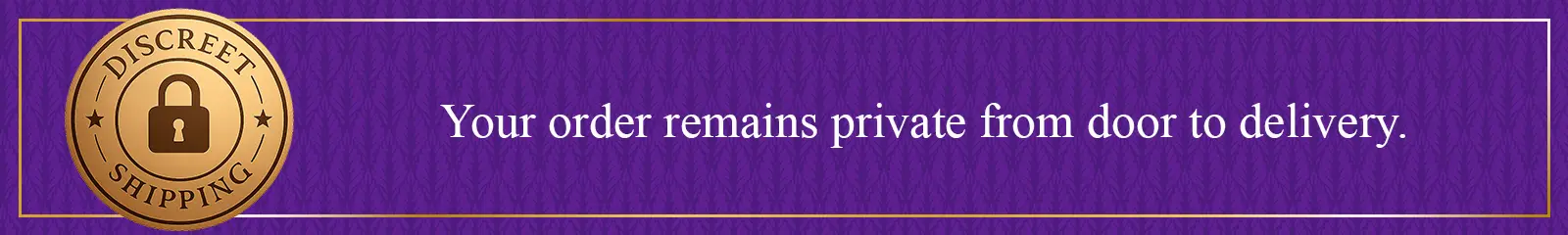 Discreet Shipping banner notice