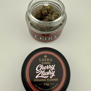 Cherry Zlushy Organic THCA Flower Jar (3.5g) - open